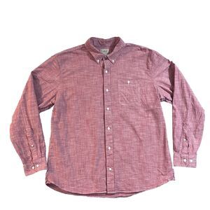 L.L.Bean Traditional Fit Men's Comfort Chambray Shirt Untucked Americana Size L
